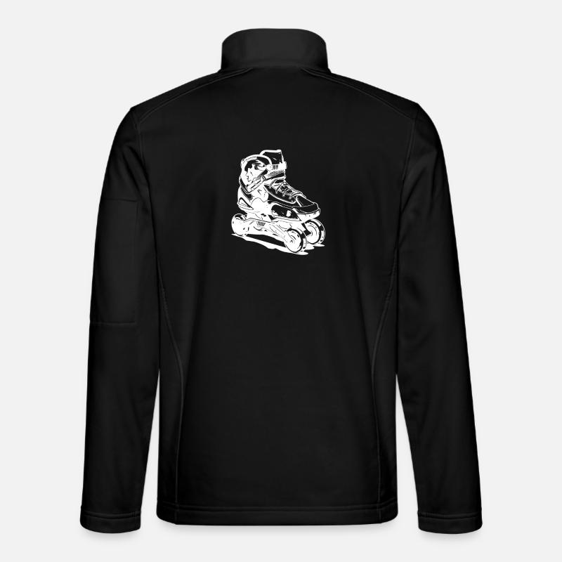 Roller Skates Zeichnung - Unisex Softshelljacke - Schwarz