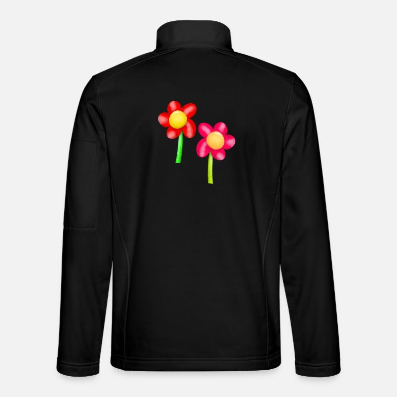 Fleurs Fleur Printemps - Veste en tissu softshell Unisexe - noir
