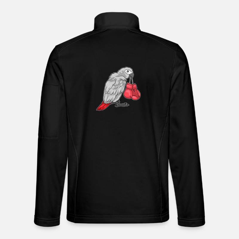 Papagei Boxer Boxhandschuhe Boxen - Unisex Softshelljacke - Schwarz