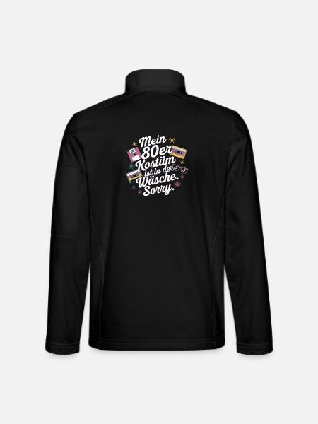 80s Costume Is In The Lingerie 80s Party 80s - Unisex Softshell Jacket - black - Back