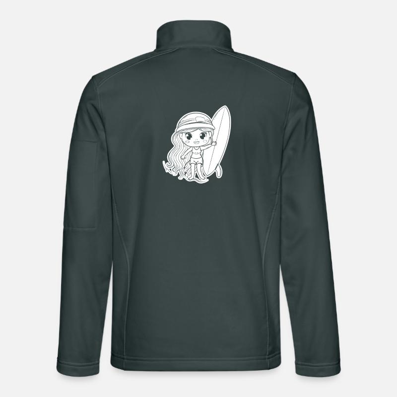 Kleines Surfer Mädchen Unisex Softshelljacke
