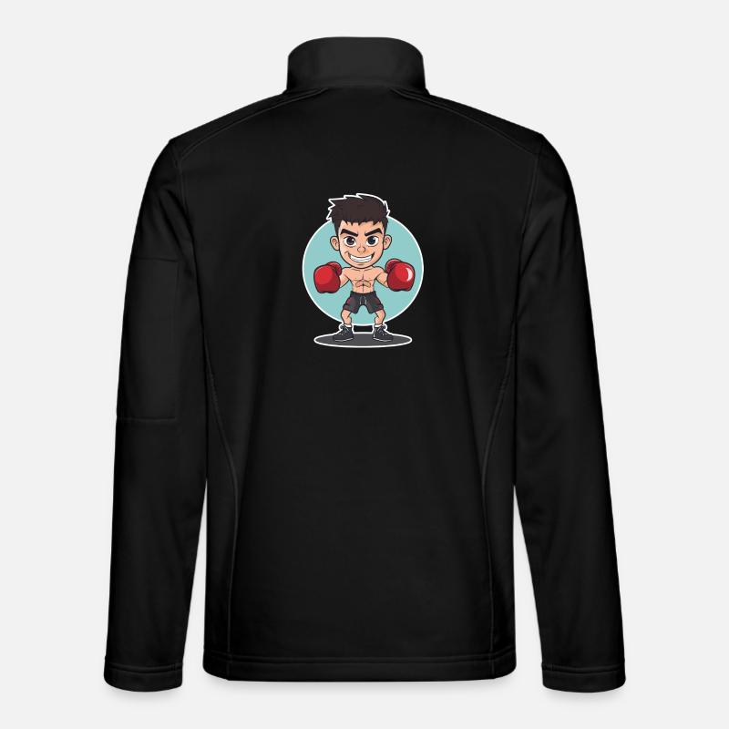 Boxer Comic Look - Unisex Softshell Jacket - black