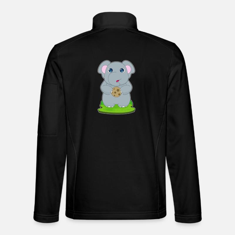Biscuit éléphant - Veste en tissu softshell Unisexe - noir