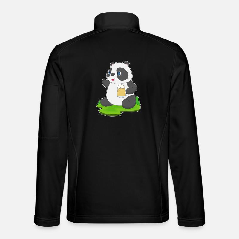 Bière Panda - Veste en tissu softshell Unisexe - noir