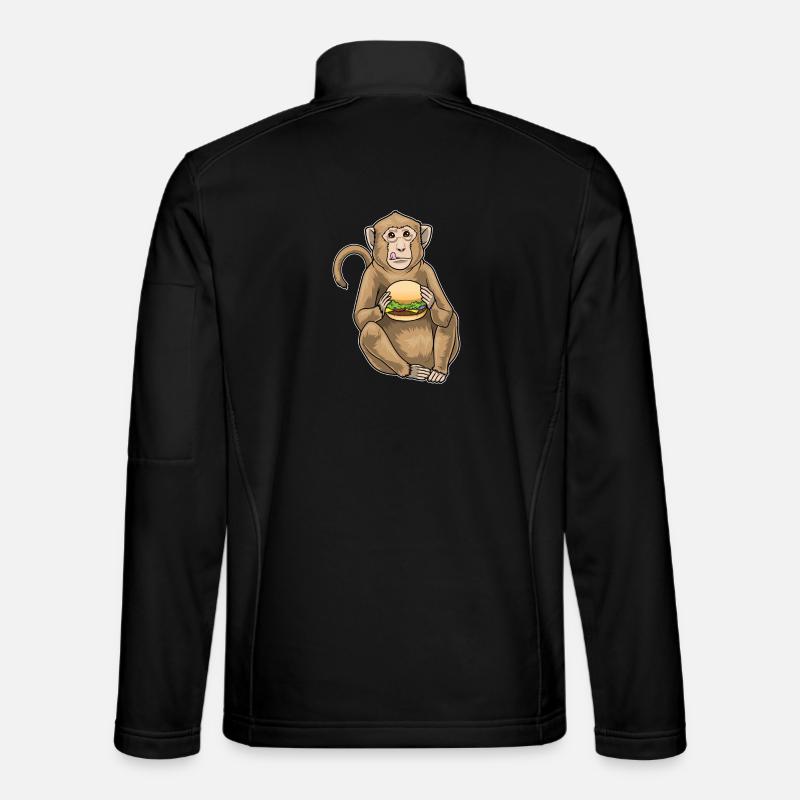 Monkey Cheeseburger - Unisex Softshell Jacket - black