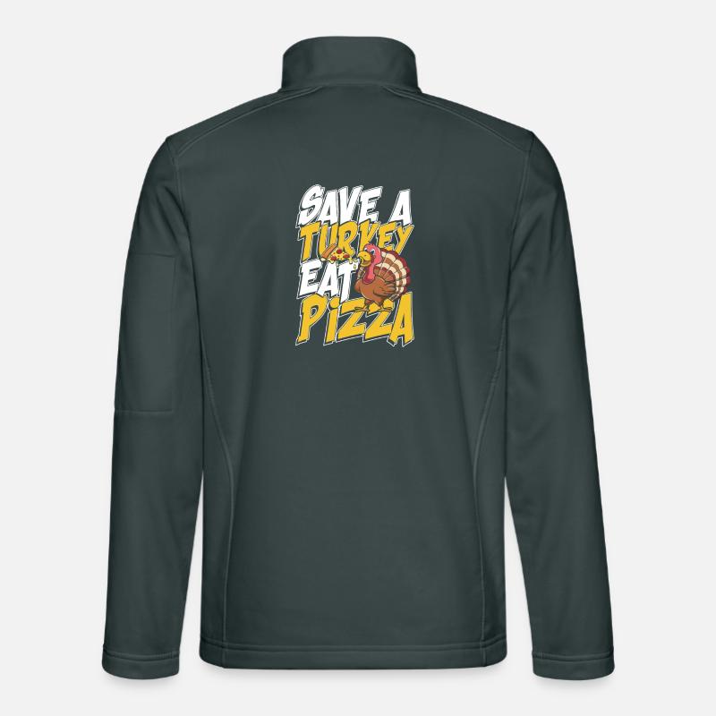 Save a turkey eat pizza Unisex Softshelljacke