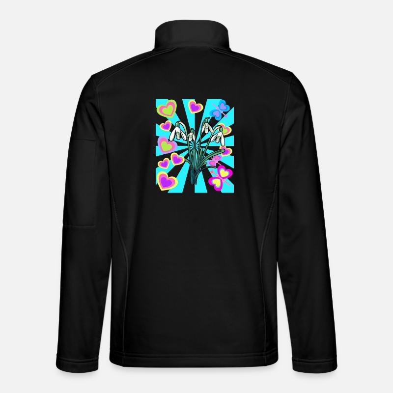 Retro Vintage Snowdrop Flowers Spring Unisex Softshell Jacket