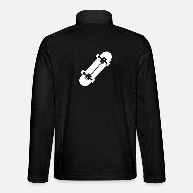 Planche à roulettes Pixel Art - Veste en tissu softshell Unisexe - noir