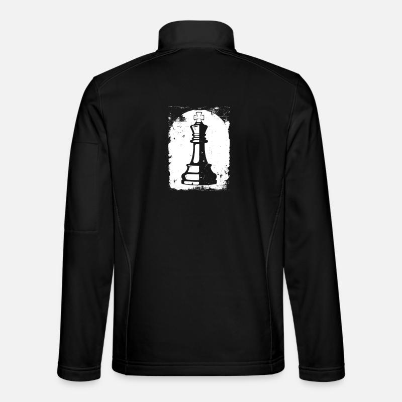 Chess Pieces Drawing - Unisex Softshell Jacket - black