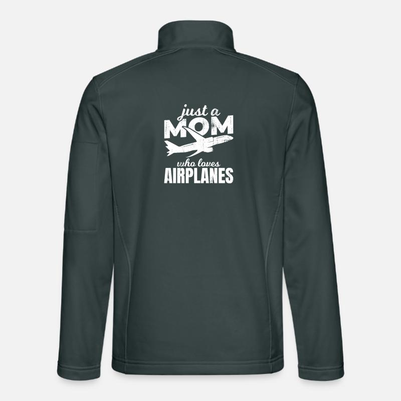 Mutter die Flugzeuge liebt Unisex Softshelljacke