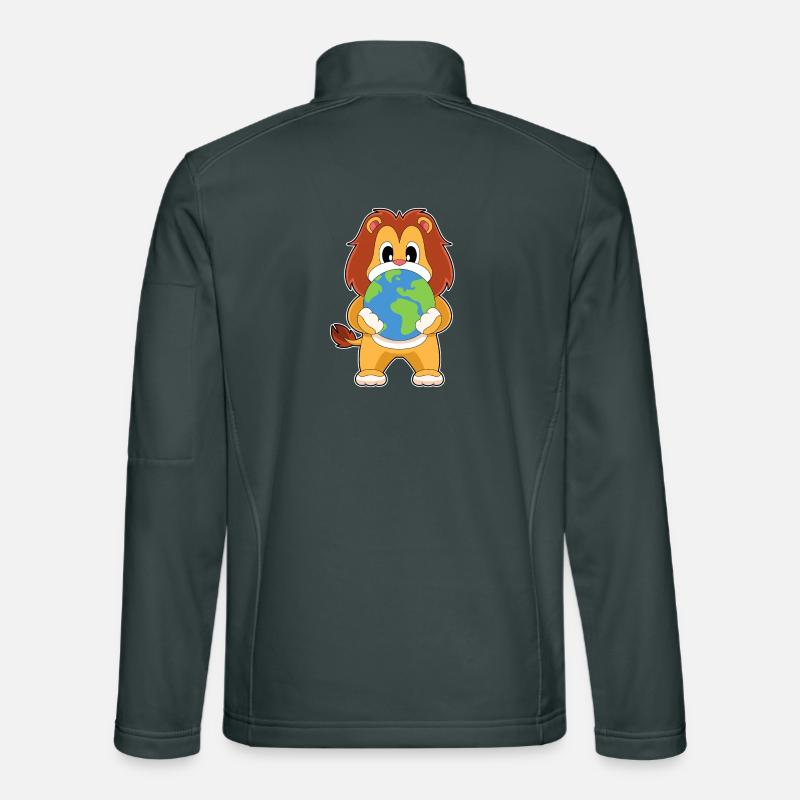 Lion Earth Globe Unisex Softshell Jacket