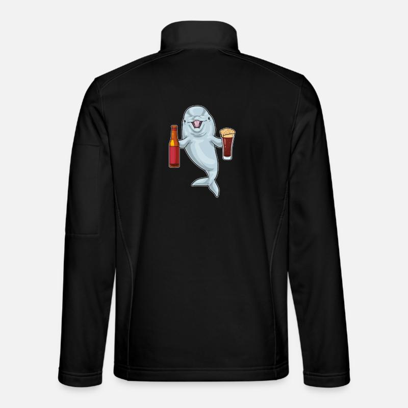Bouteille de bière Dolphin - Veste en tissu softshell Unisexe - noir