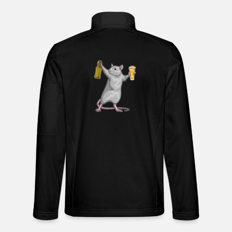 Rat Bouteille de bière - Veste en tissu softshell Unisexe - noir
