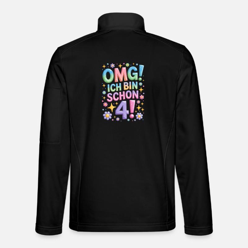 4. Geburtstag Mädchen OMG Ich Bin Schon 4 Jahre Unisex Softshelljacke