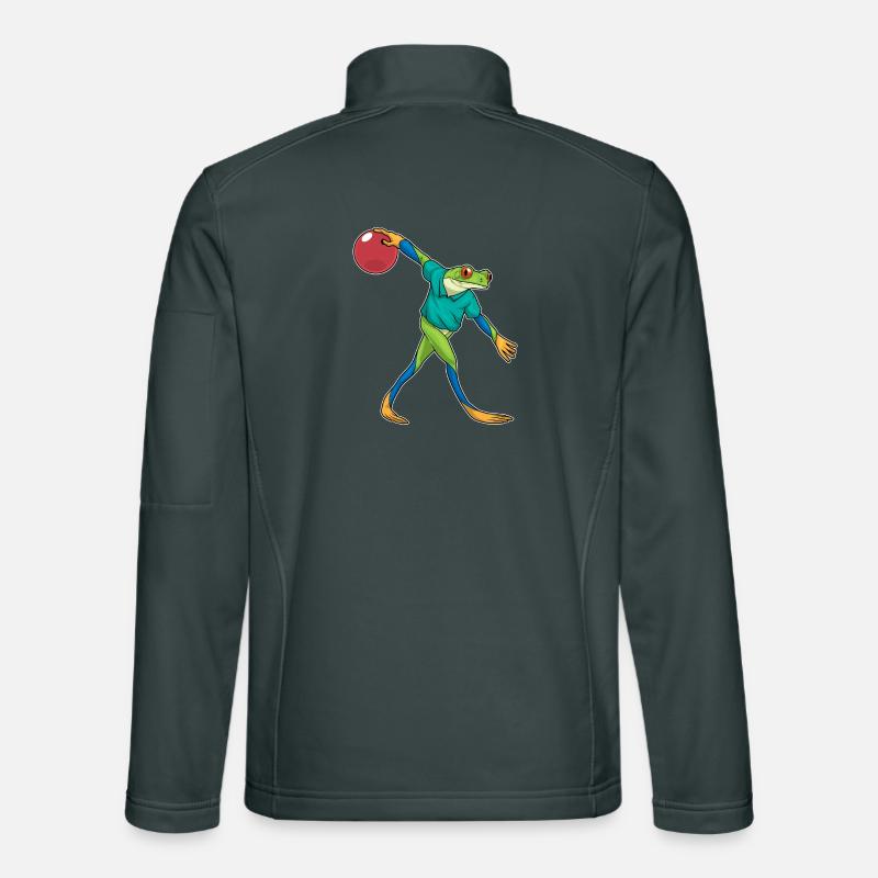 Grenouille Bowling Boule de bowling Veste en tissu softshell Unisexe