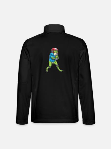 Frog Easter American Football - Unisex Softshell Jacket - black