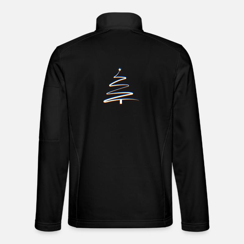 Abstrakter Weihnachtbaum Trippy Effekt - Unisex Softshelljacke - Schwarz