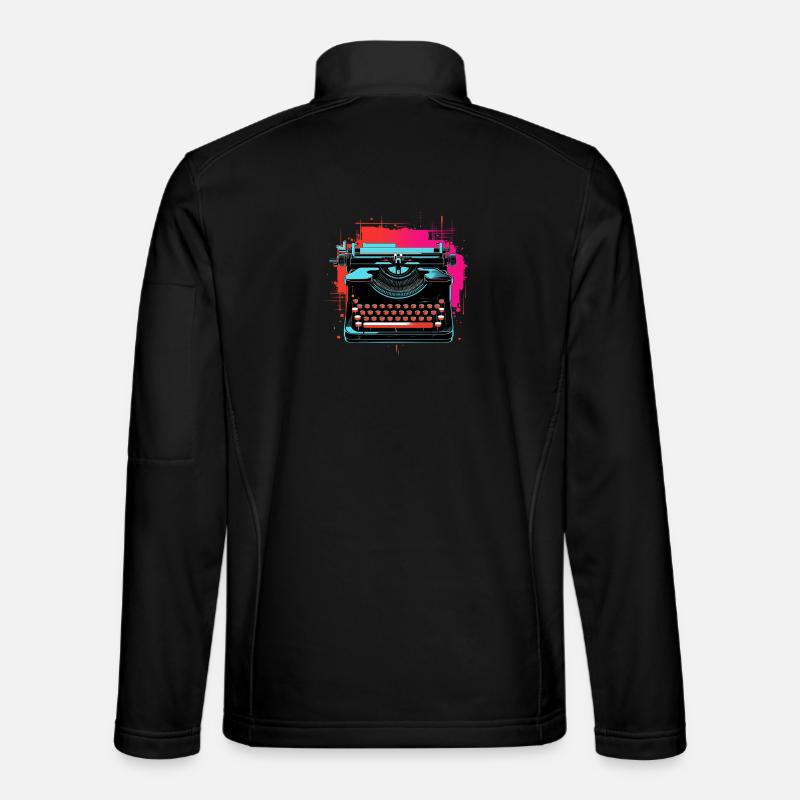Schreibmaschine Retrowave - Unisex Softshelljacke - Schwarz