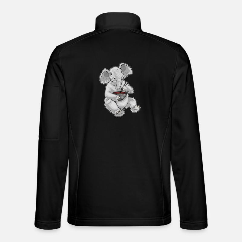Elephant Bowl Ramen - Veste en tissu softshell Unisexe - noir