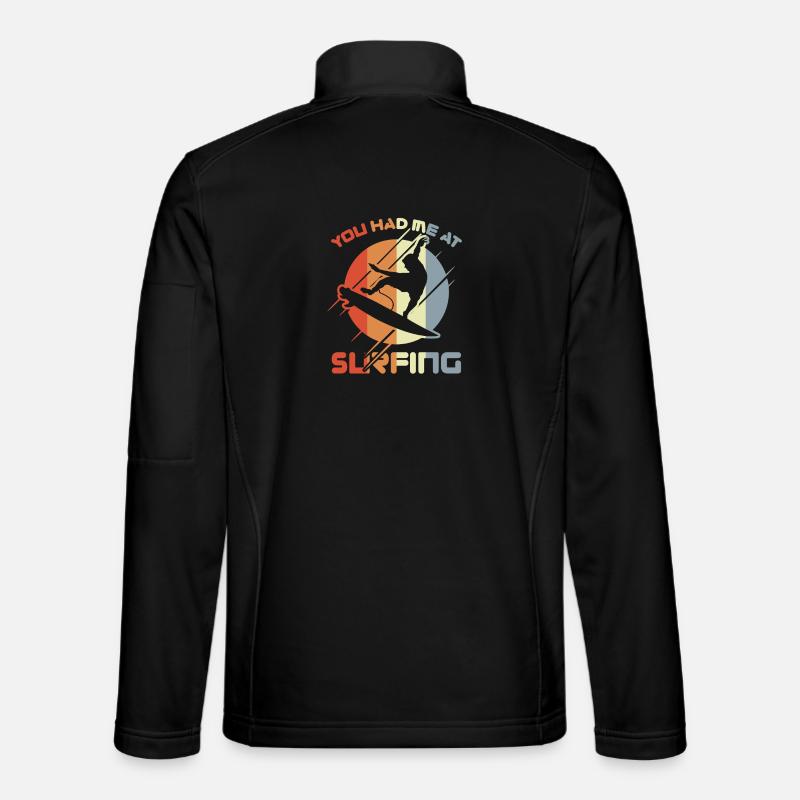 You had me surfing - Unisex Softshell Jacket - black
