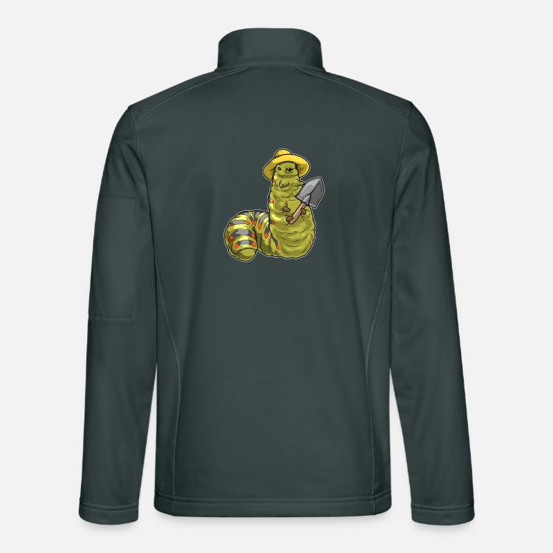 Raupe Gärtner Schaufel Garten Unisex Softshelljacke