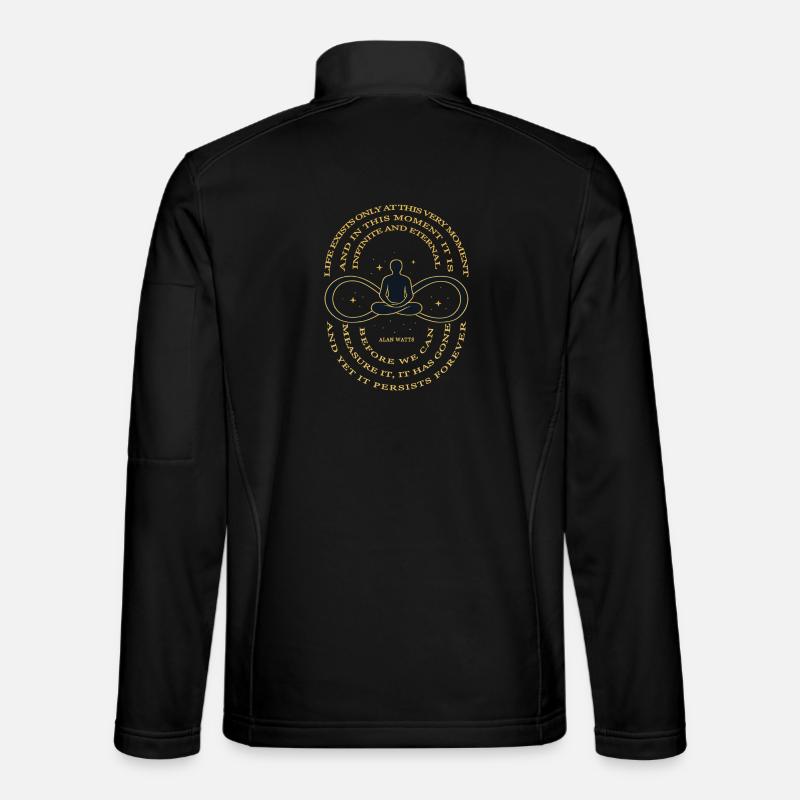 Alan Watts Time Infinity Tee - Unisex Softshell Jacket - black