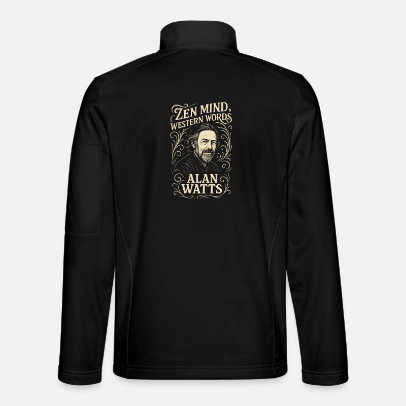 Zen Mind Western Words Art - Unisex Softshell Jacket - black