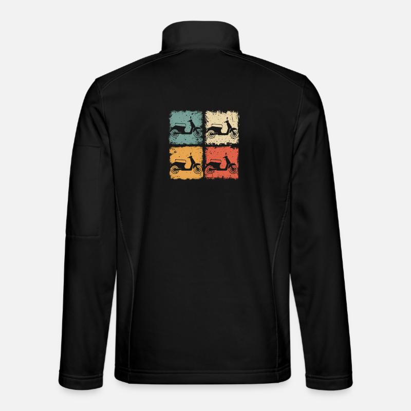 Vintage Scooter Moped For Scooter Driver Unisex Softshell Jacket