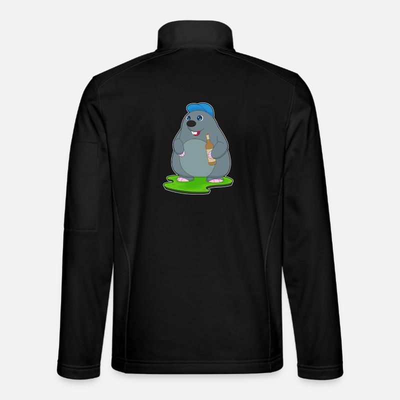 Mole Bottle of Beer - Unisex Softshell Jacket - black