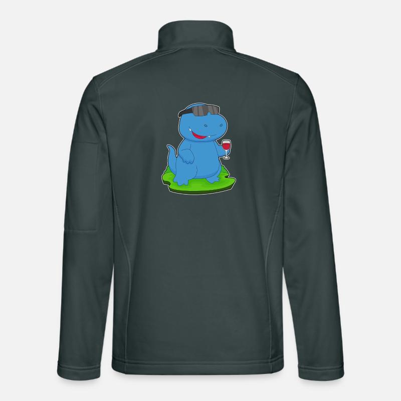 Vin rouge dinosaure Veste en tissu softshell Unisexe