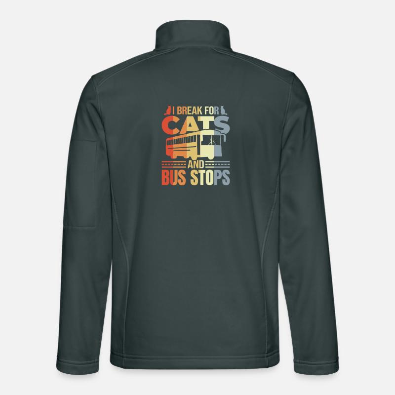 Je freine pour les chats et les arrêts de bus Veste en tissu softshell Unisexe