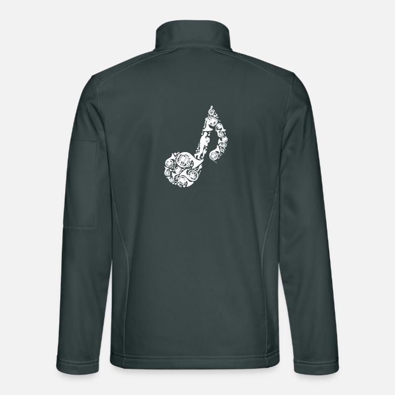 note de musique de cor français Veste en tissu softshell Unisexe