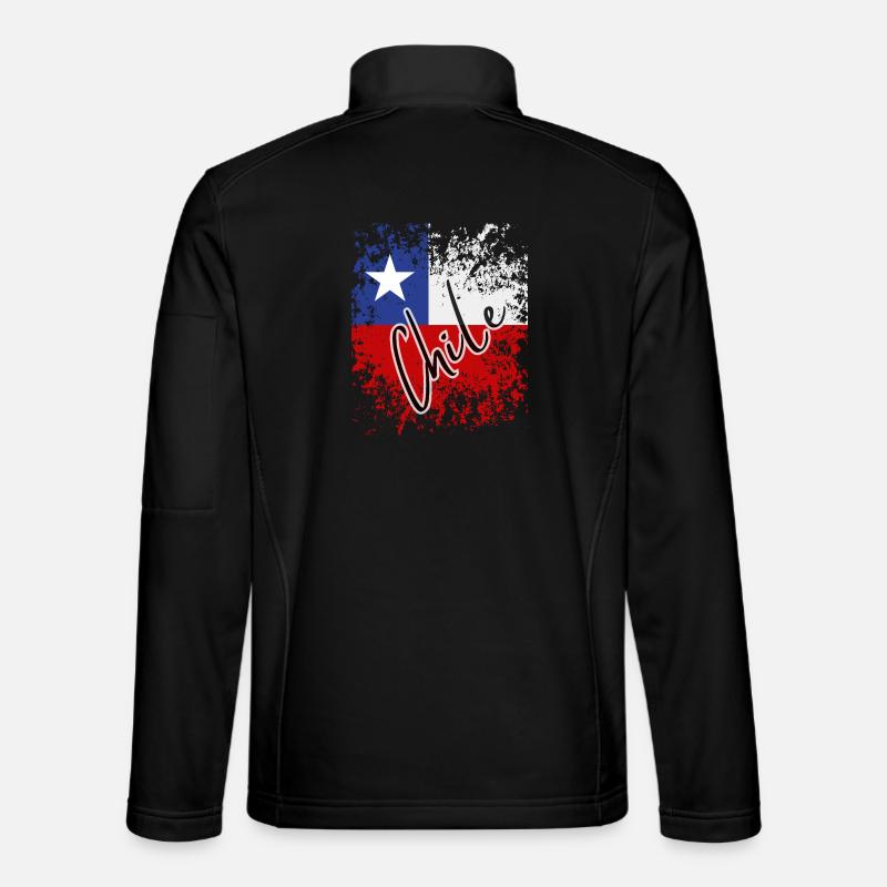 Chilean grunge flag, I love Chile - Unisex Softshell Jacket - black