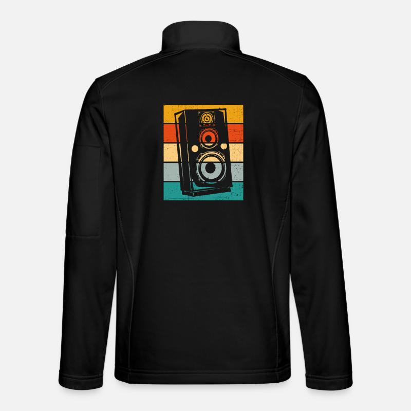 Speaker Retro - Unisex Softshell Jacket - black