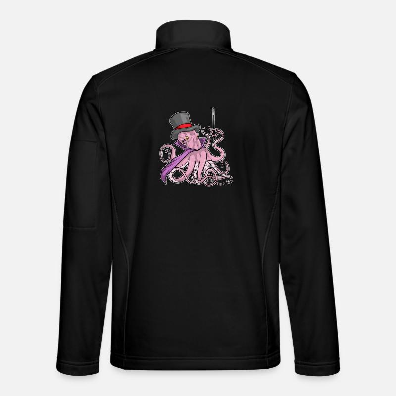 Krake Zauberer Zauberstab Unisex Softshelljacke