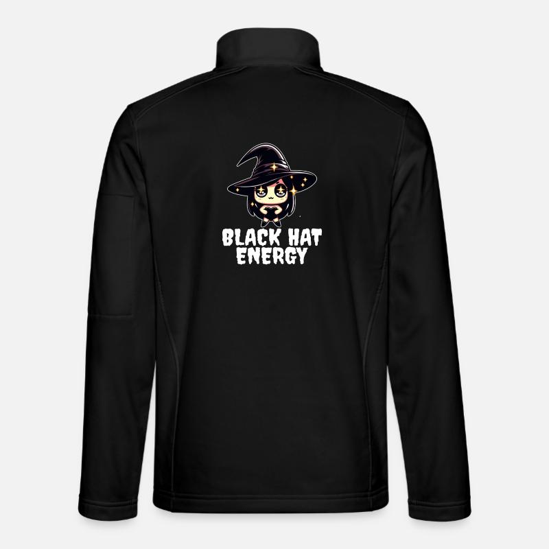 BLACK HAT ENERGY - WITCH HALLOWEEN - Unisex Softshell Jacket - black