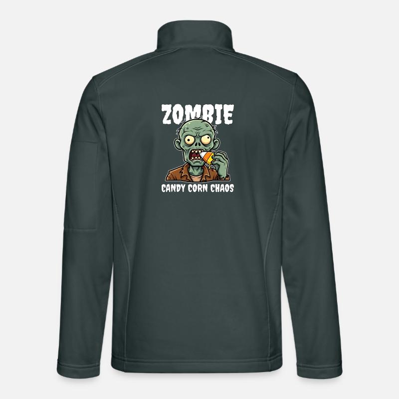 ZOMBIE CANDY CORN CHAOS - ZOMBIE HALLOWEEN Unisex Softshell Jacket