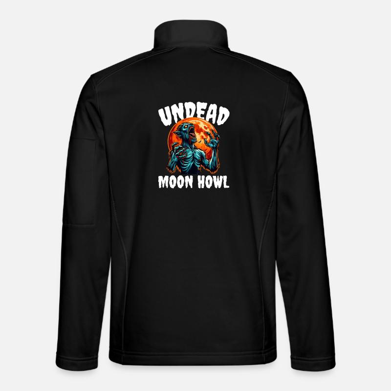 UNDEAD MOON HOWL - ZOMBIE HALLOWEEN - Unisex Softshell Jacket - black
