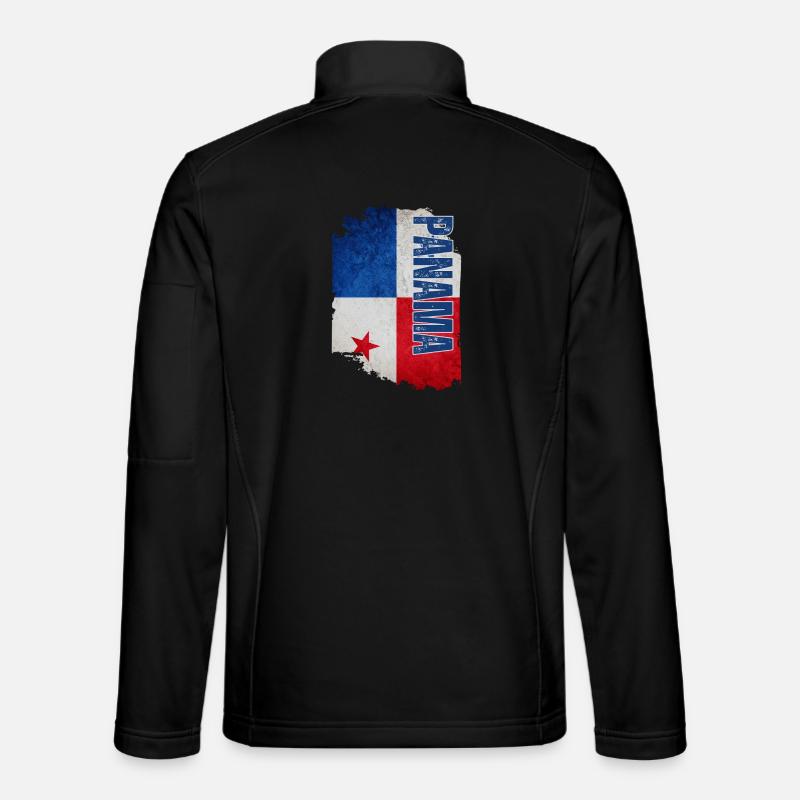 Drapeau panaméen, j’adore le Panama - Veste en tissu softshell Unisexe - noir