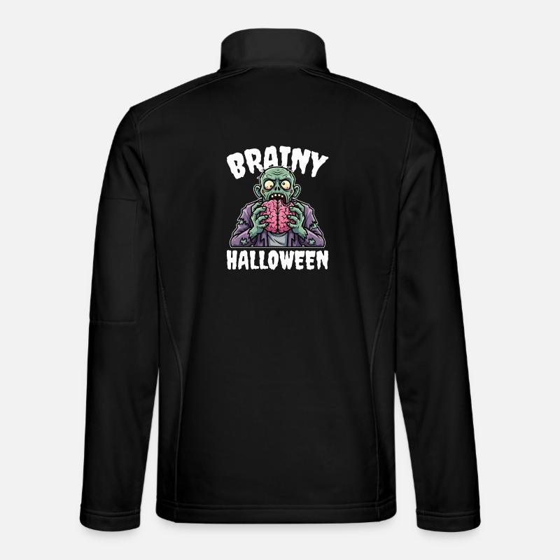 BRAINY HALLOWEEN - ZOMBIE HALLOWEEN - Unisex Softshell Jacket - black