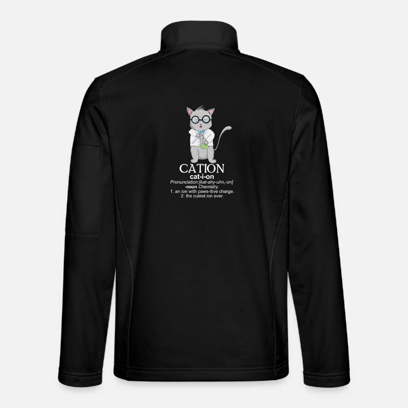 Playful Academic Cat T-Shirt - Unisex Softshell Jacket - black