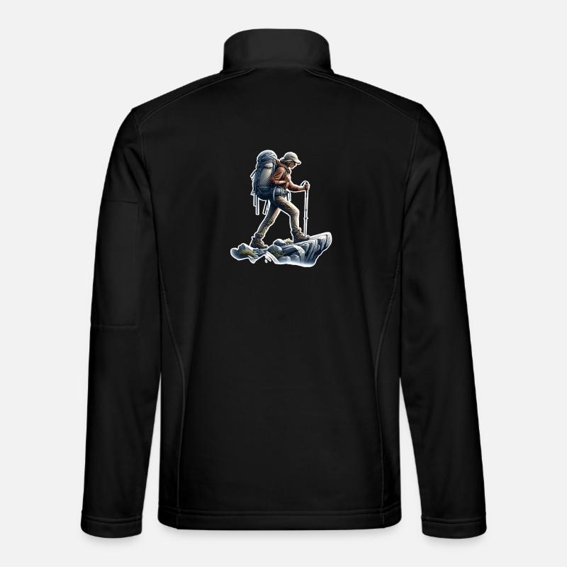 Mountaineering Hiking - Unisex Softshell Jacket - black