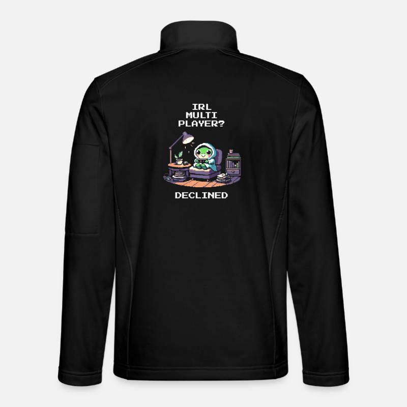 IRL-Multiplayer: abgelehnt | Introvertiert Humor - Unisex Softshelljacke - Schwarz