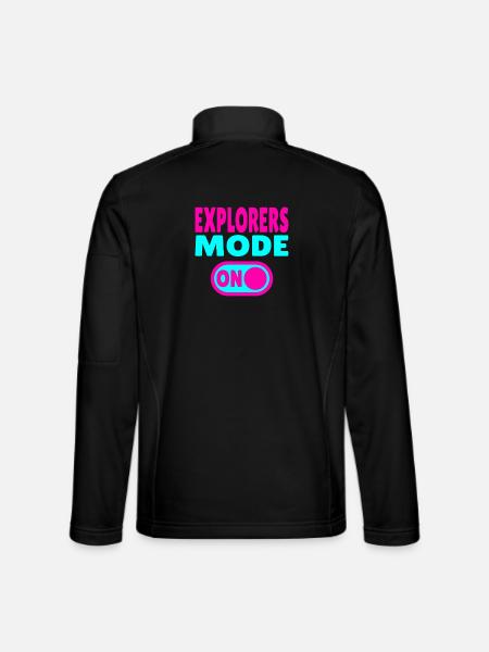 Mode Explorateurs ON – Pour les explorateurs du monde réel - Veste en tissu softshell Unisexe - noir - Dos