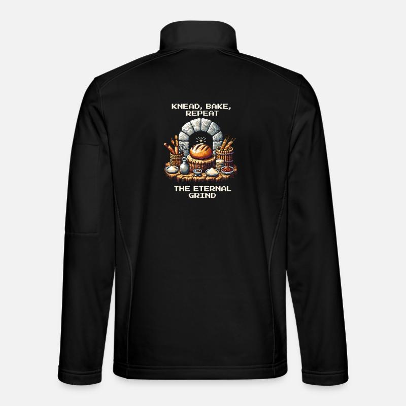 Kneten, Backen, Repeat | Brot backen Humor Unisex Softshelljacke