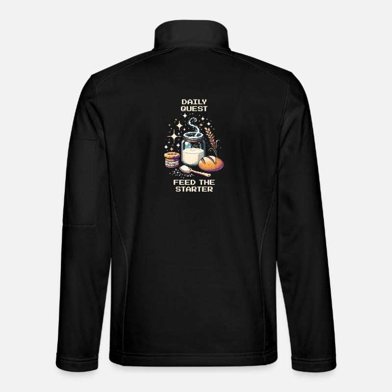 Daily Quest: Feeding Starter | Sourdough - Unisex Softshell Jacket - black