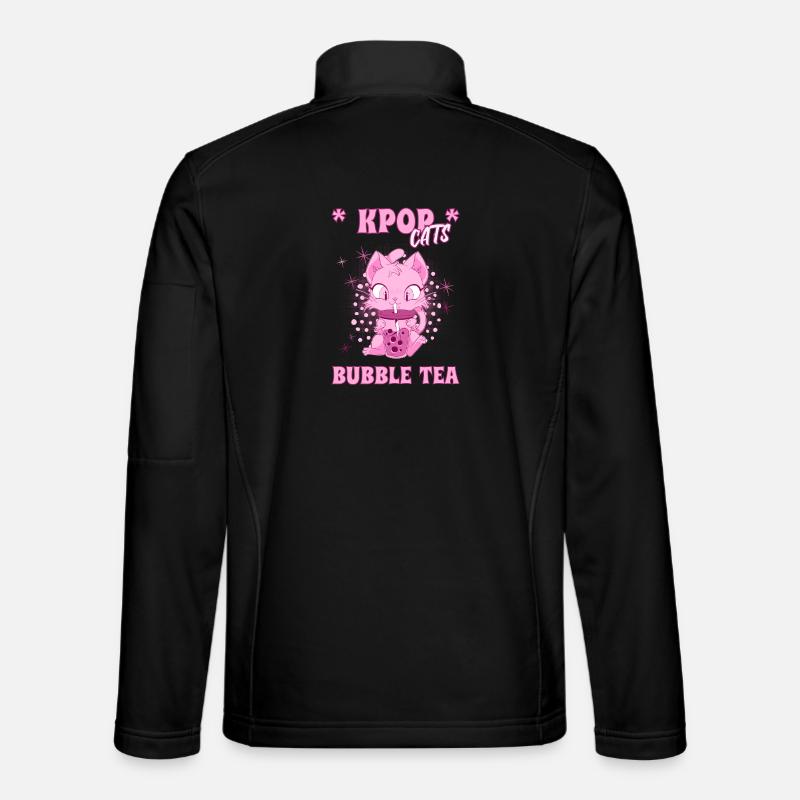 K-Pop Chaton au Bubble Tea Corée du Sud Séoul Veste en tissu softshell Unisexe
