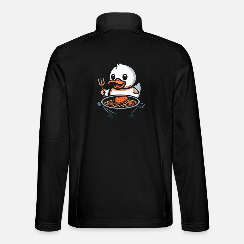 Grill Duck Rubber Duck Barbeque Grilling Unisex Softshell Jacket