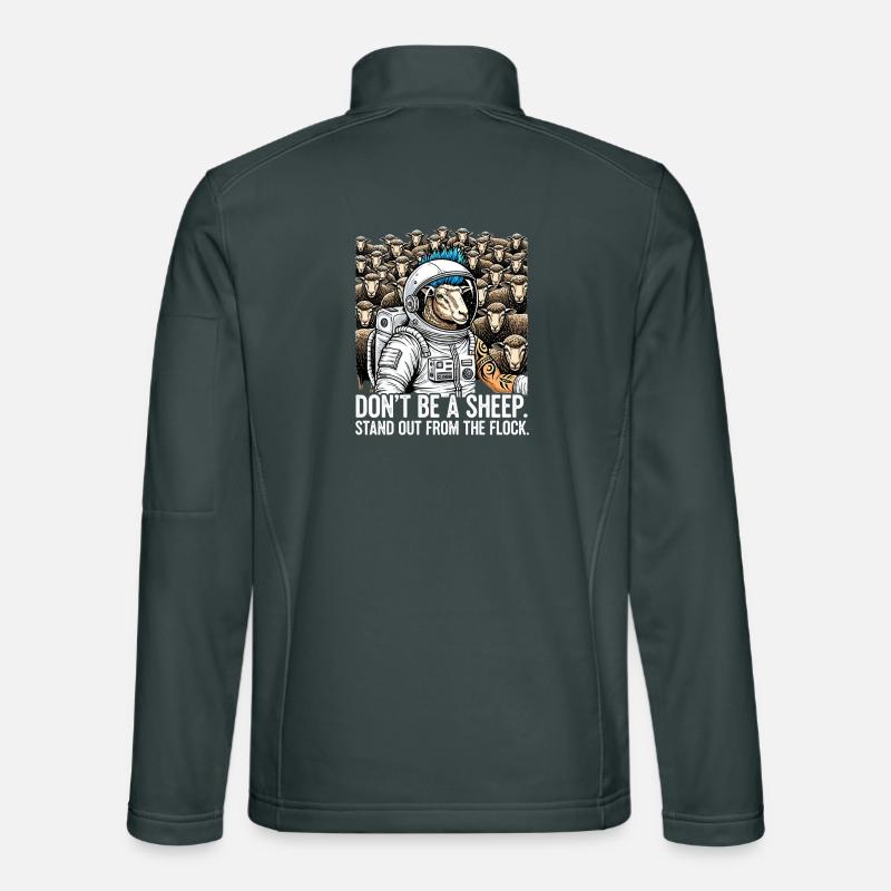 Don't Be a Sheep - Astronaut Schaf Punk Unisex Softshell Jacket
