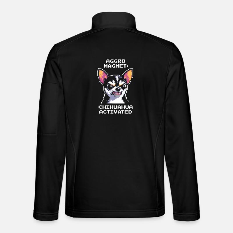Aimant Aggro – Chihuahua activé | Chien - Veste en tissu softshell Unisexe - noir